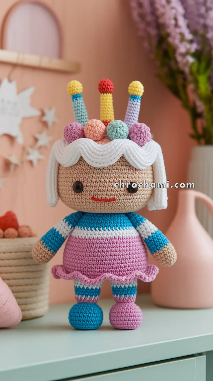 Amigurumi Birthday Cake – FREE Crochet Pattern