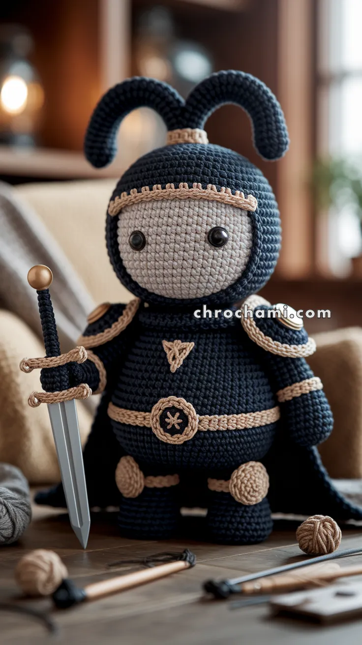 Amigurumi Black Knight – FREE Crochet Pattern