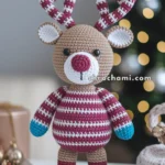 Amigurumi Candy Cane Reindeer – FREE Crochet Pattern