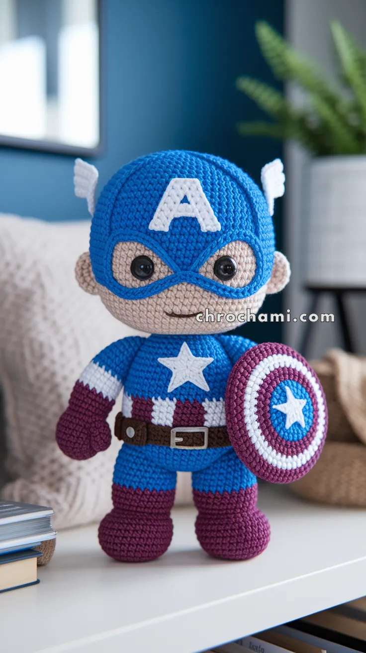 Amigurumi Captain America – FREE Crochet Pattern
