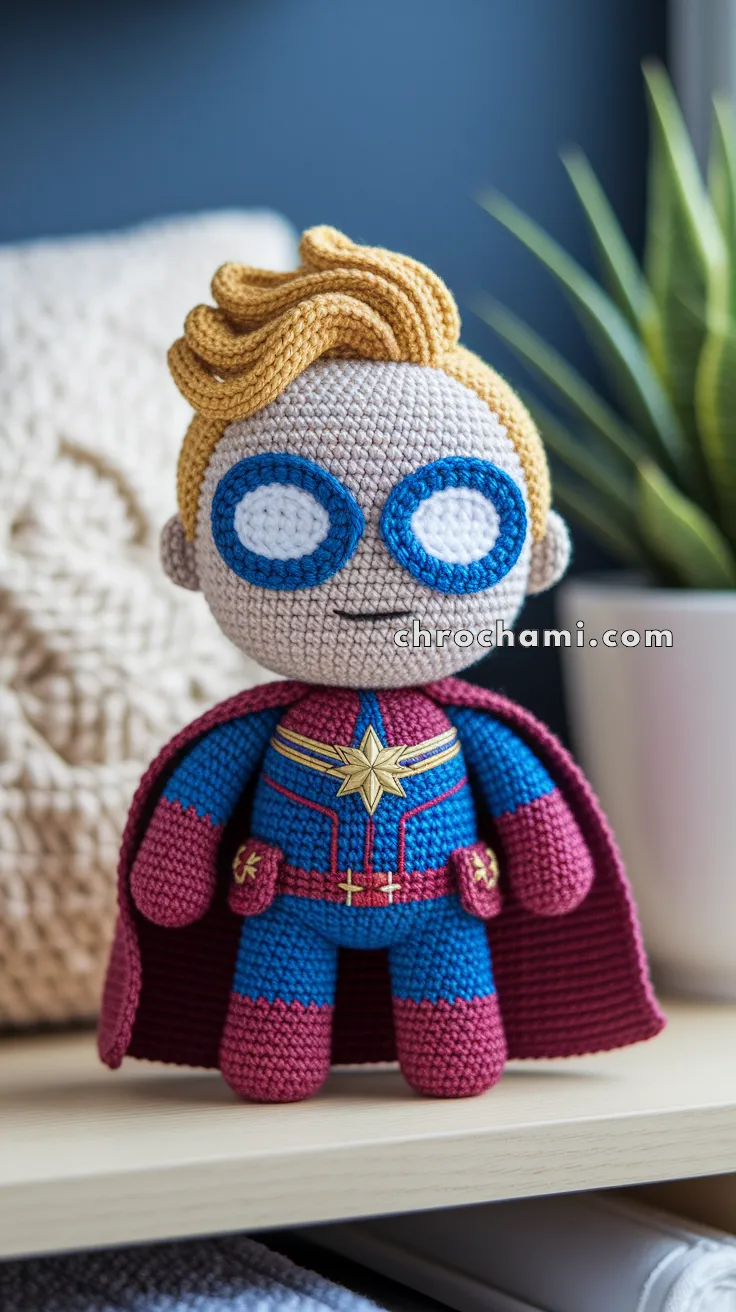 Amigurumi Captain Marvel – FREE Crochet Pattern