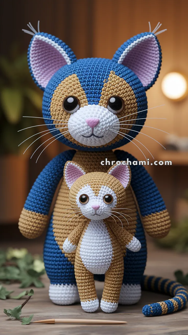 Amigurumi Cat With Kitten – FREE Crochet Pattern