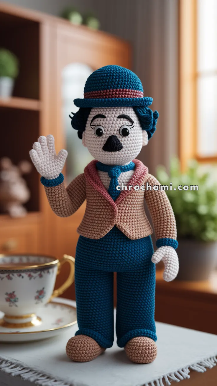 Amigurumi Charlie Chaplin – FREE Crochet Pattern