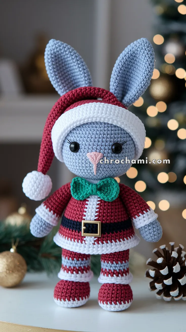 Amigurumi Christmas Bunny With Santa Hat – FREE Crochet Pattern