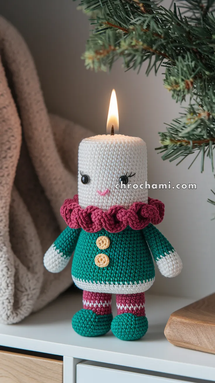 Amigurumi Christmas Candle – FREE Crochet Pattern