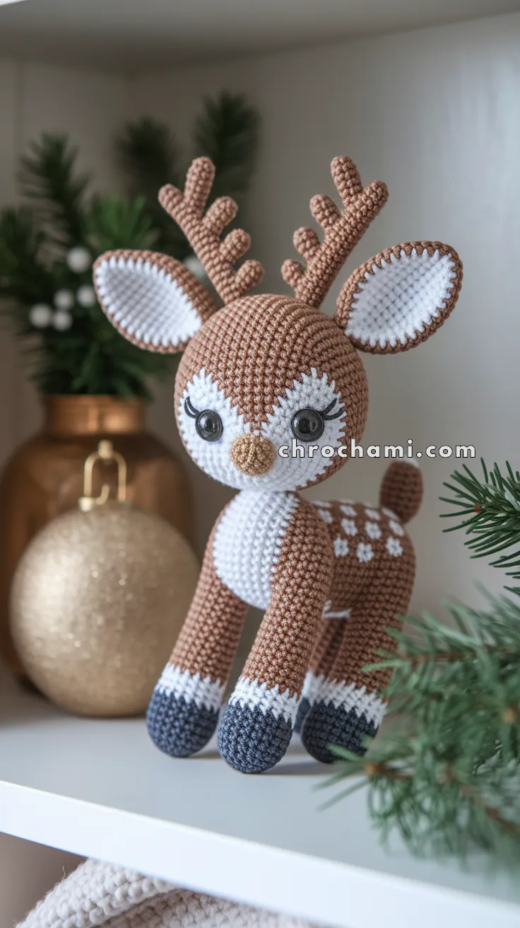 Amigurumi Christmas Deer Fawn – FREE Crochet Pattern