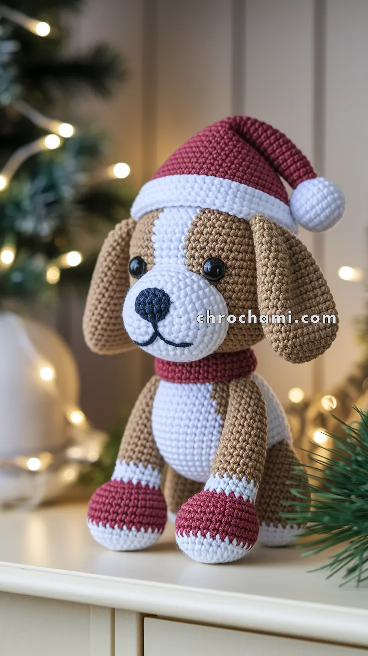 Amigurumi Christmas Dog – FREE Crochet Pattern