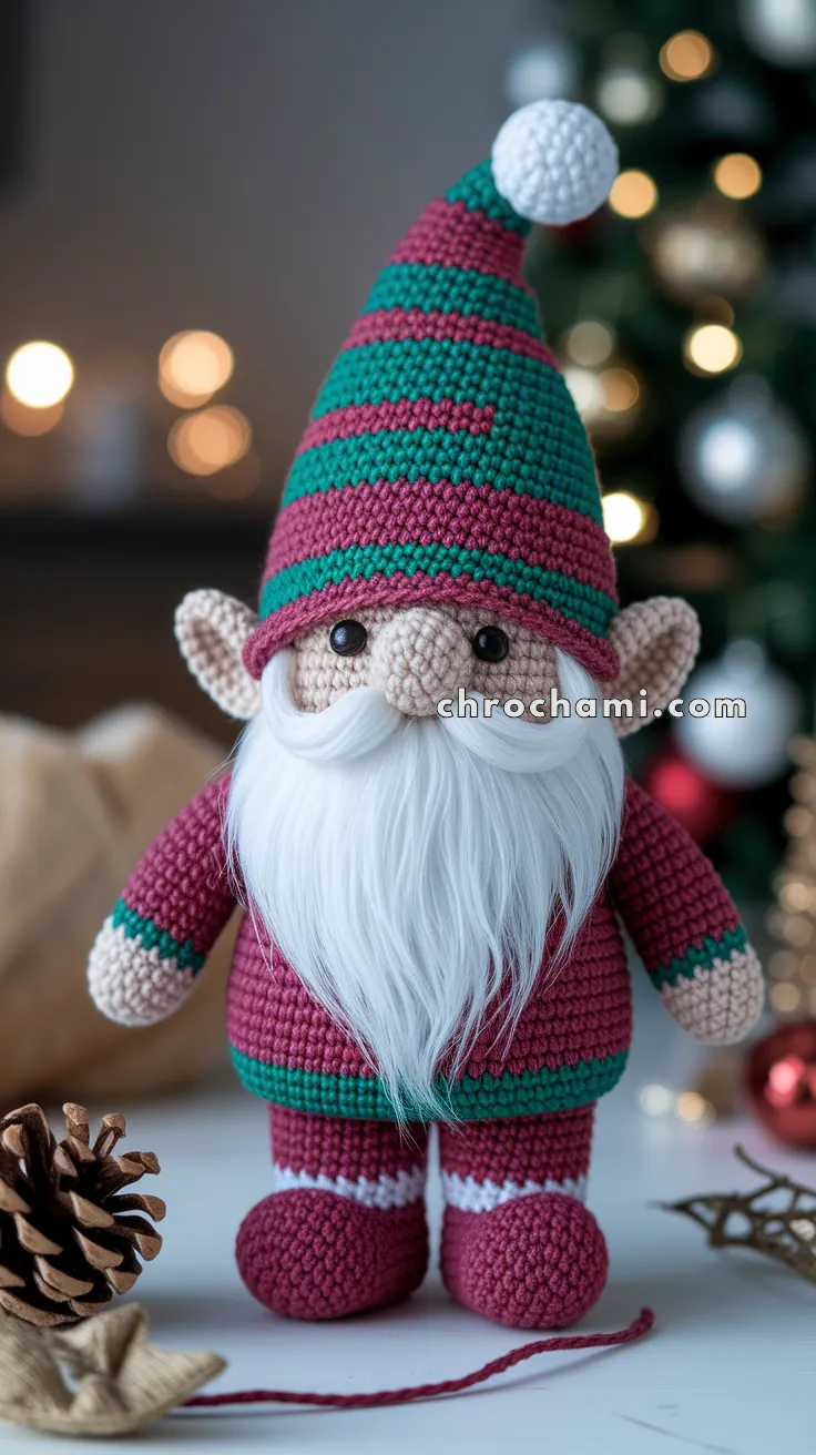 Amigurumi Christmas Gnome – FREE Crochet Pattern