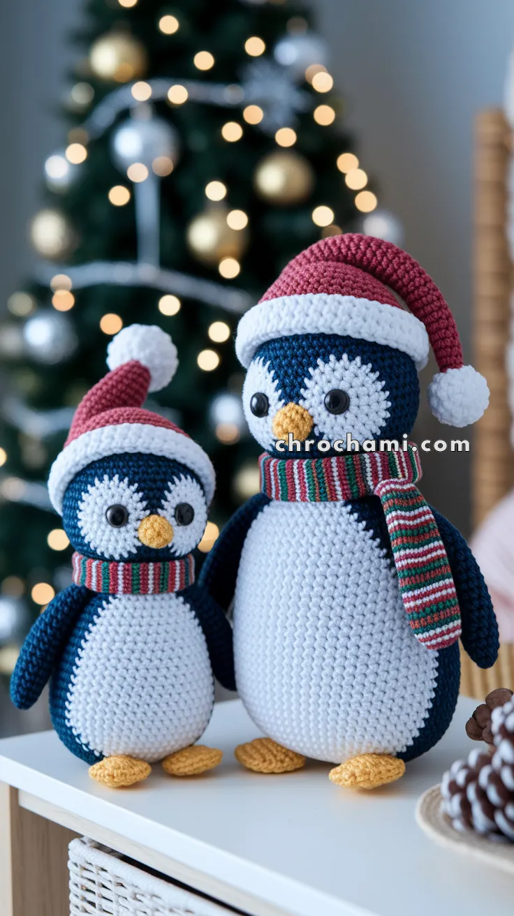 Amigurumi Christmas Penguin Family – FREE Crochet Pattern