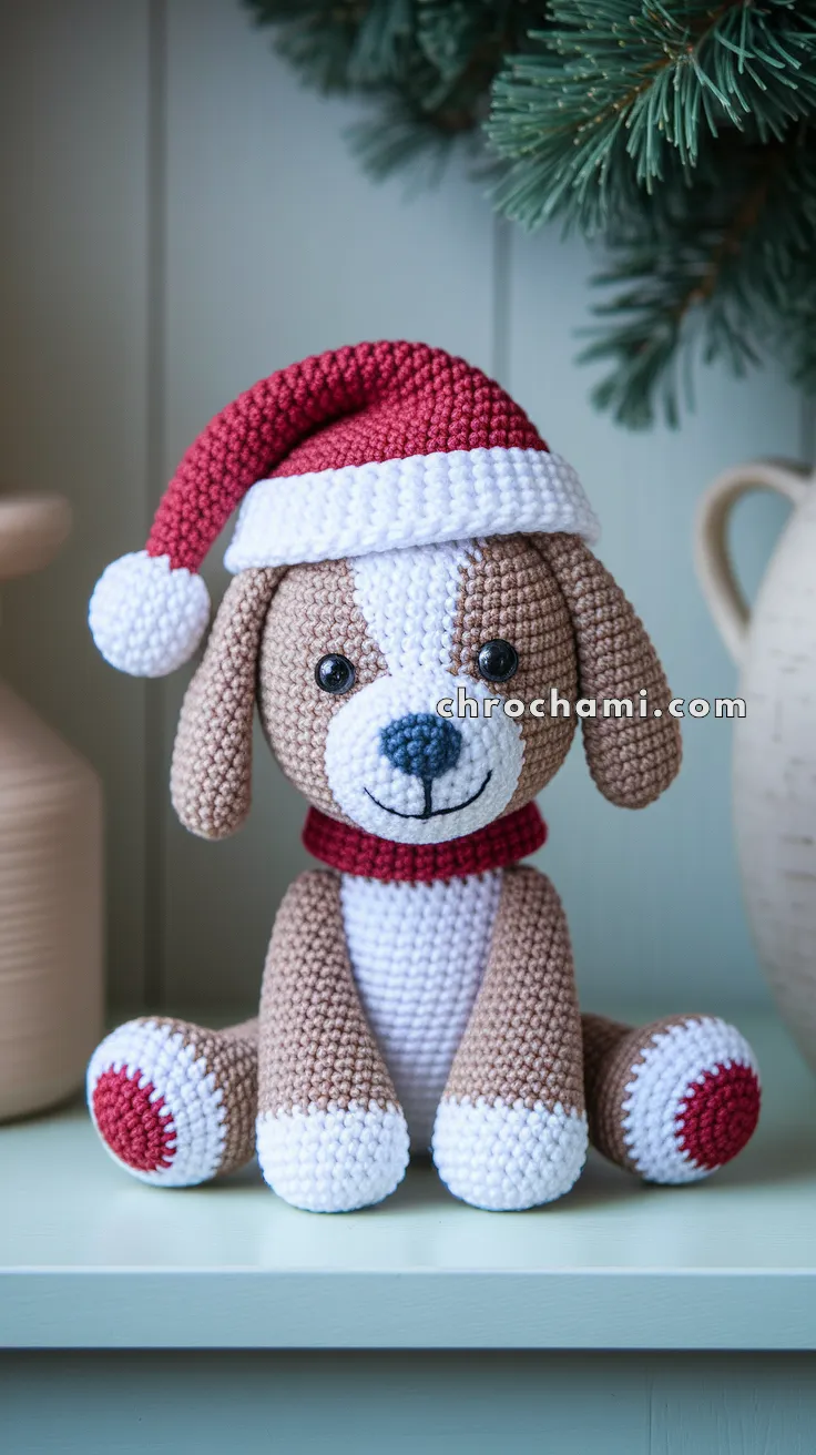 Amigurumi Christmas Puppy – FREE Crochet Pattern