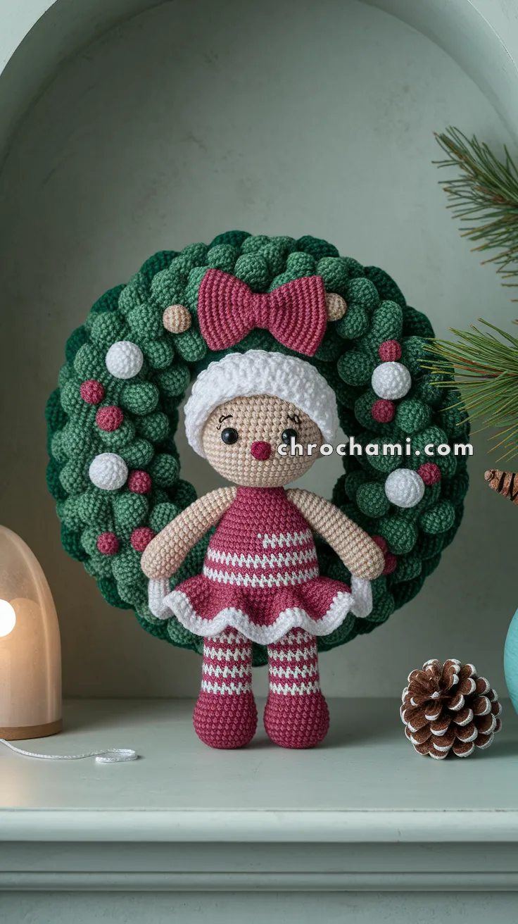 Amigurumi Christmas Wreath – FREE Crochet Pattern