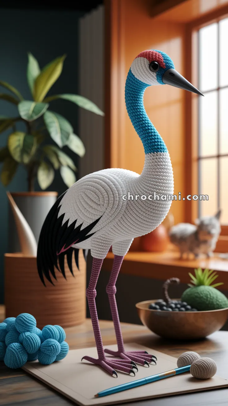 Amigurumi Crane – FREE Crochet Pattern