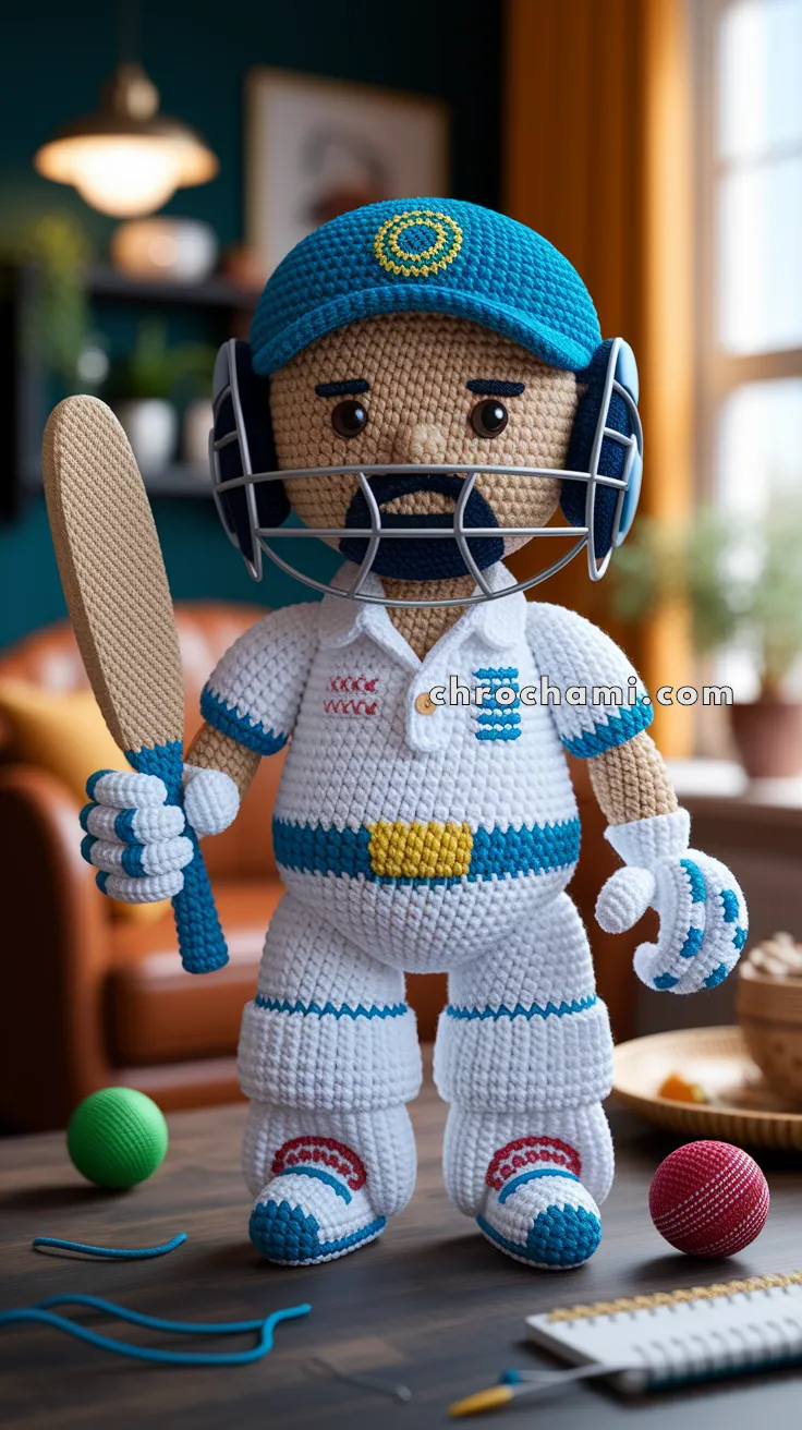 Amigurumi Cricket Player – FREE Crochet Pattern