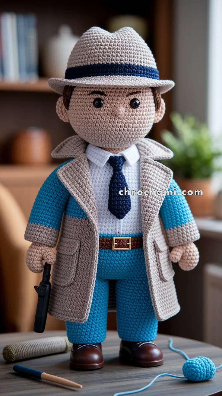 Amigurumi Detective Doll – FREE Crochet Pattern
