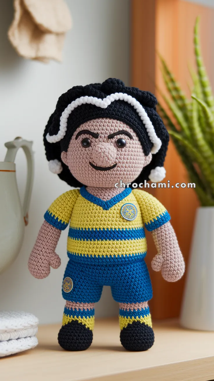 Amigurumi Diego Maradona – FREE Crochet Pattern