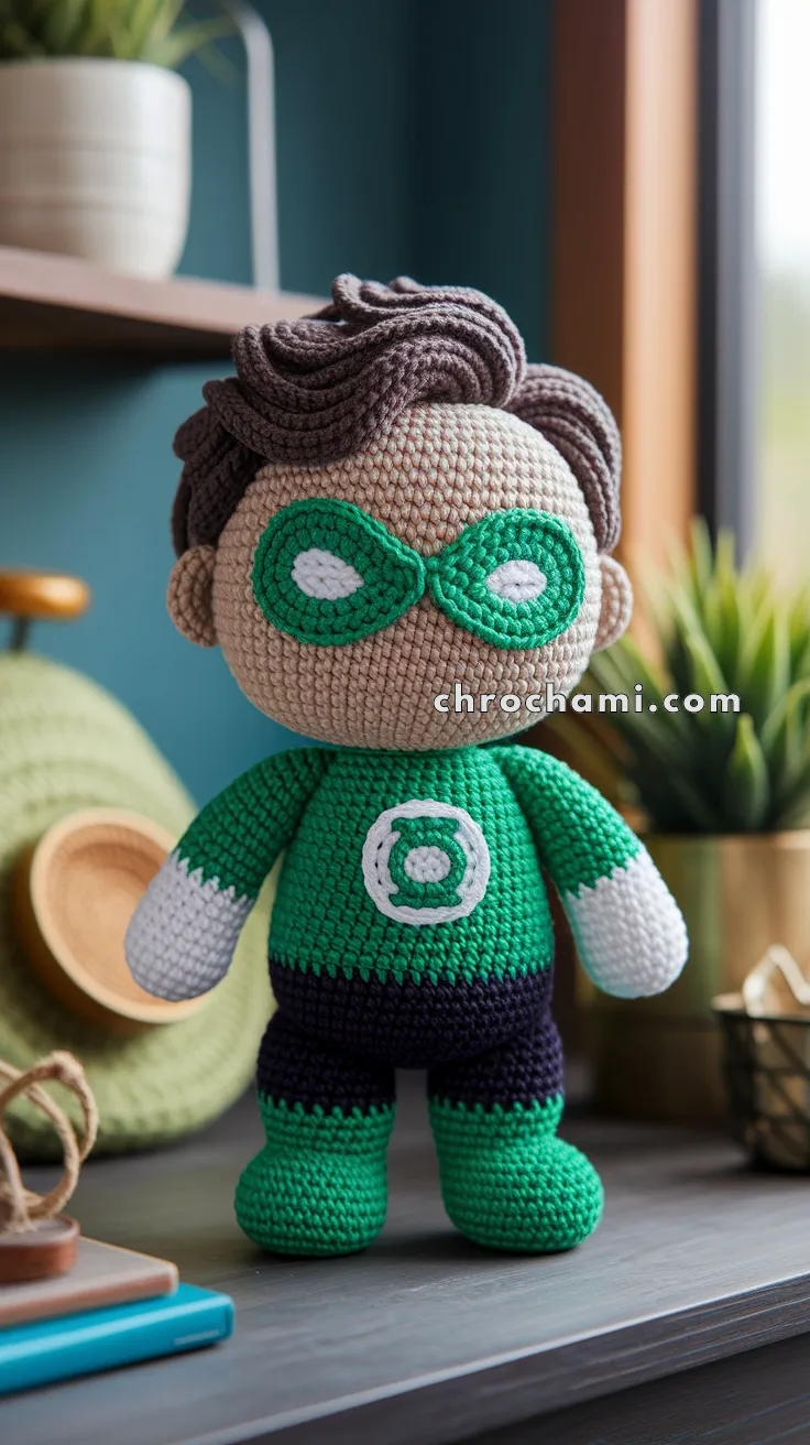Amigurumi Green Lantern – FREE Crochet Pattern