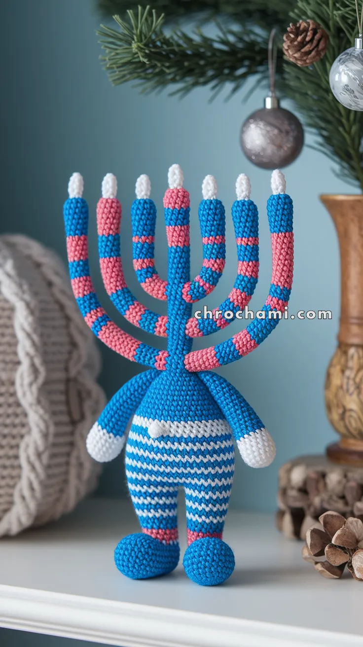 Amigurumi Hanukkah Menorah – FREE Crochet Pattern