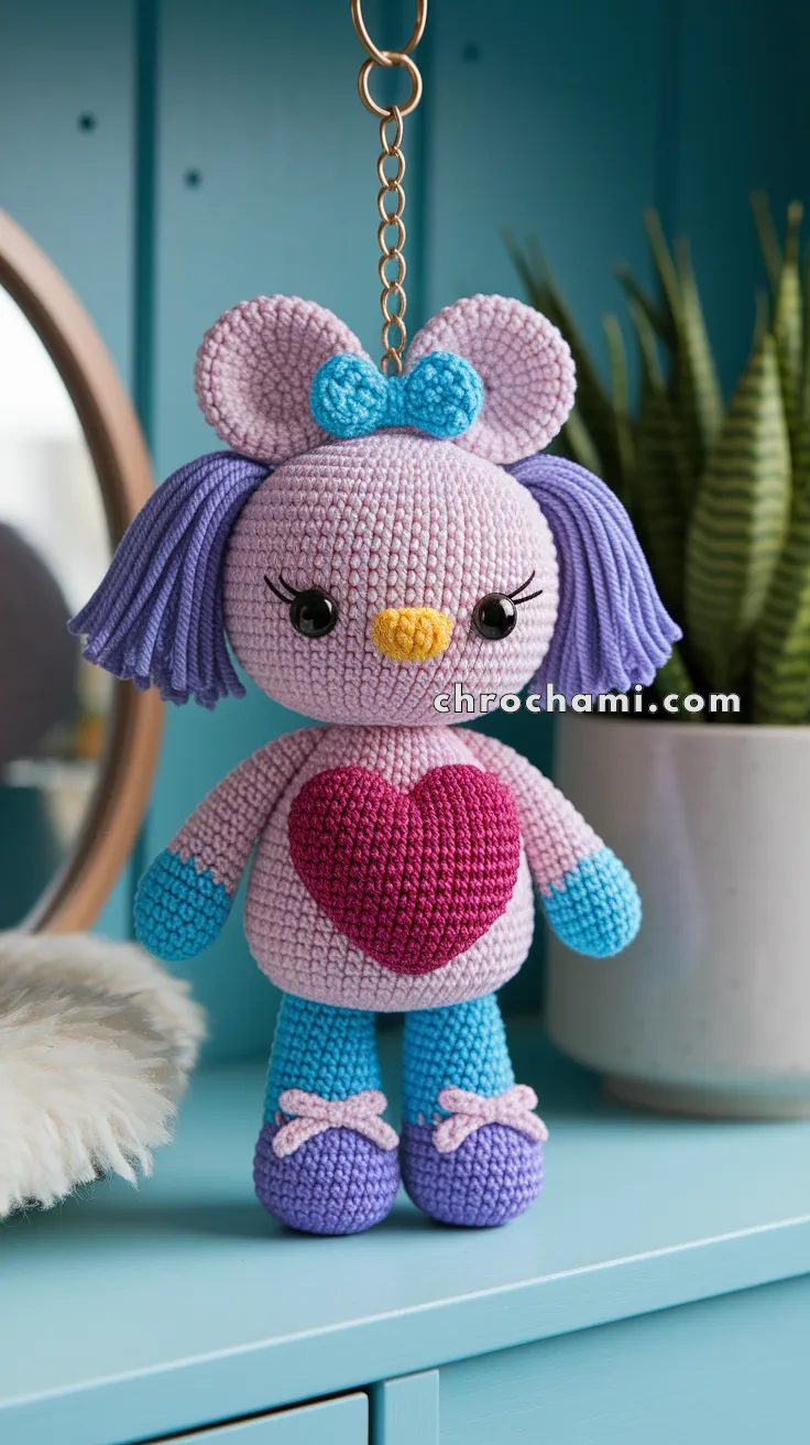 Amigurumi Heart Keychain – FREE Crochet Pattern