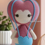 Amigurumi Heart-Shaped Hot Air Balloon – FREE Crochet Pattern