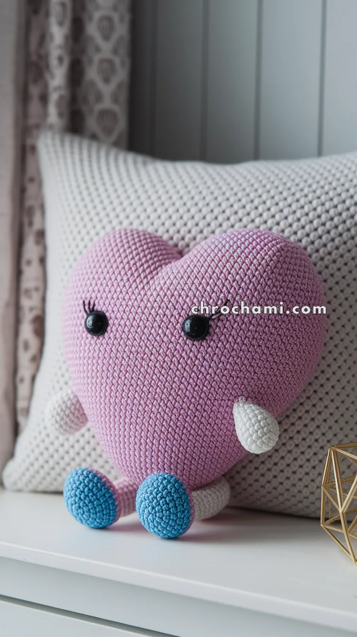 Amigurumi Heart Shaped Pillow – FREE Crochet Pattern