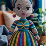 Amigurumi Kente Cloth Patterned Doll – FREE Crochet Pattern