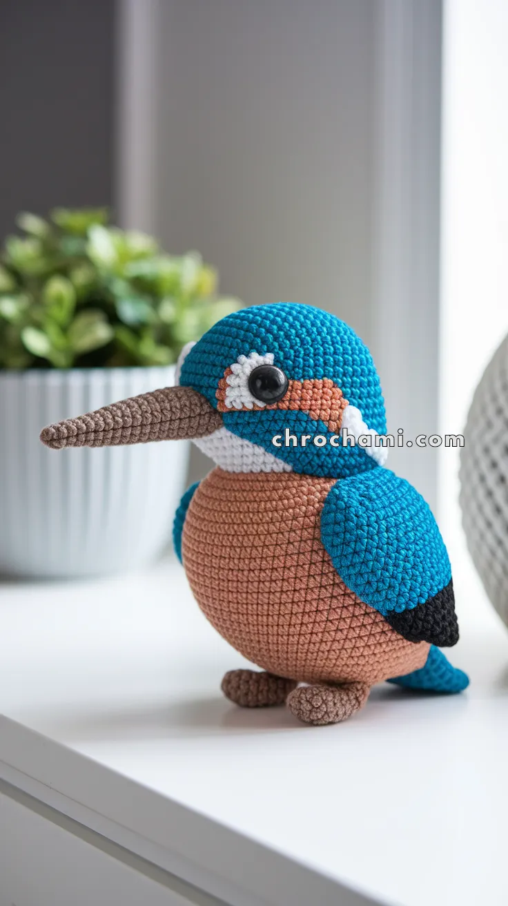 Amigurumi Kingfisher – FREE Crochet Pattern
