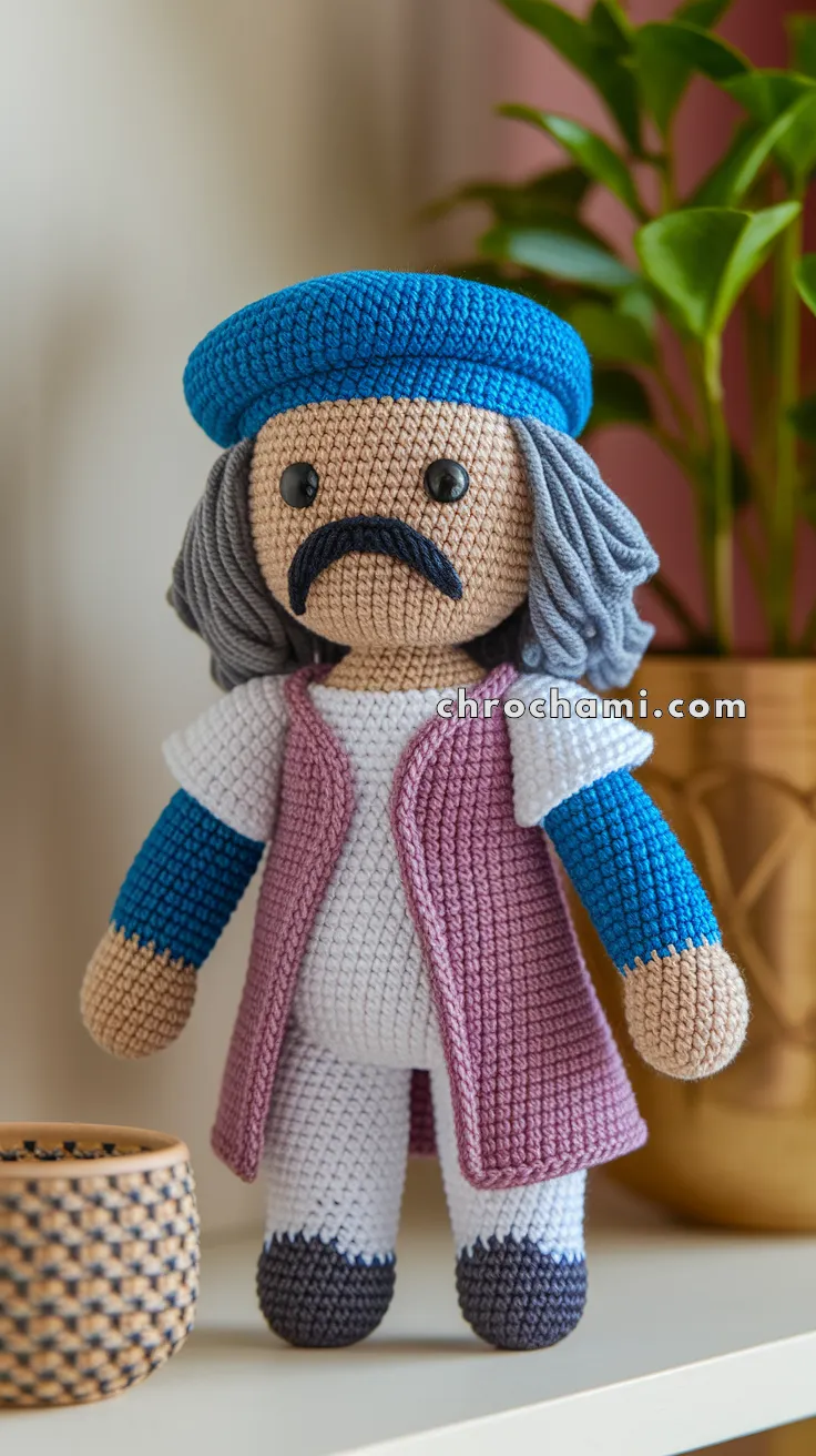 Amigurumi Leonardo Da Vinci – FREE Crochet Pattern