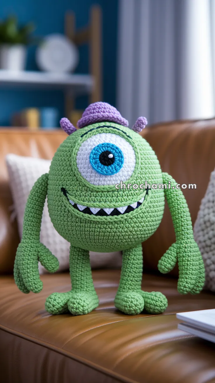 Amigurumi Mike Wazowski – FREE Crochet Pattern