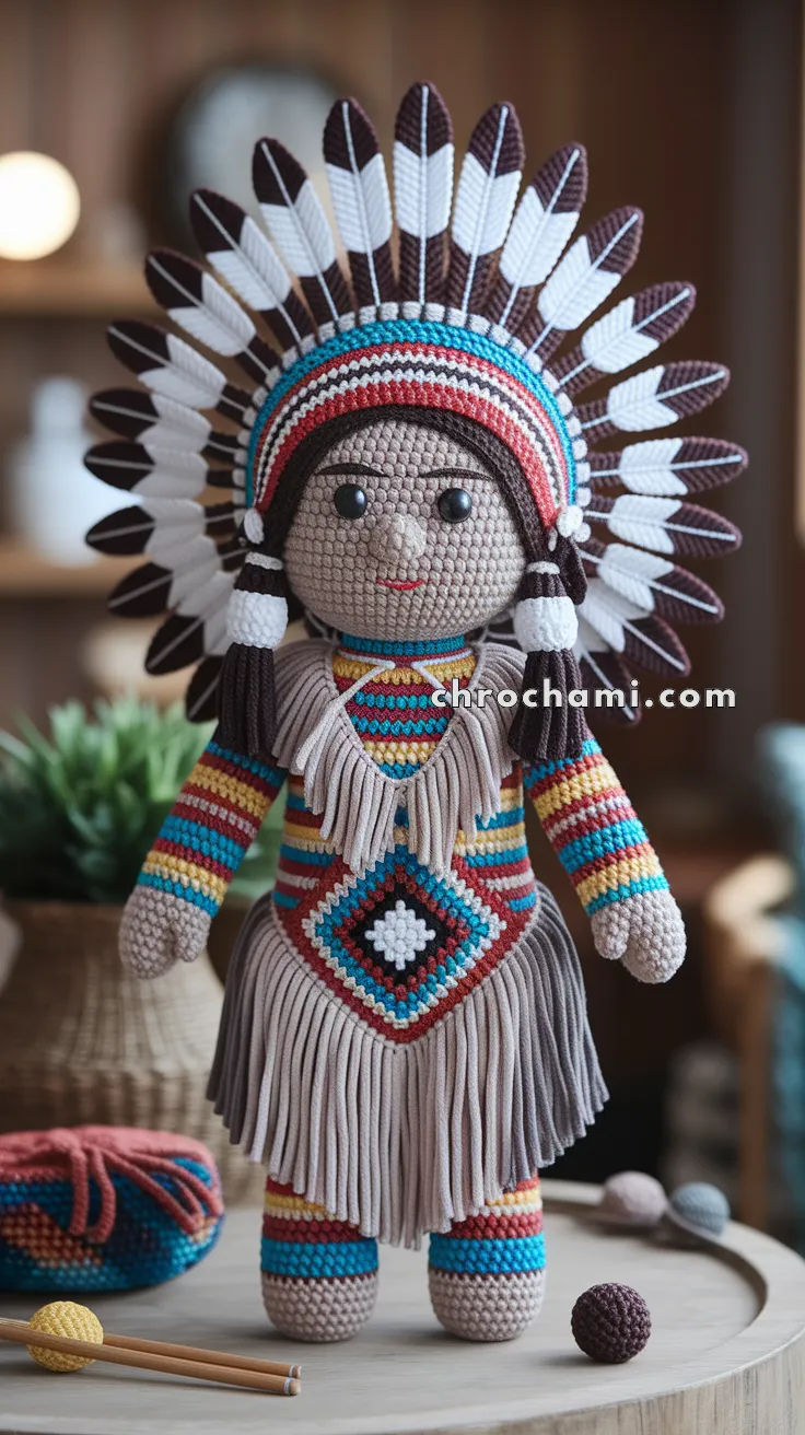 Amigurumi Native American Doll – FREE Crochet Pattern