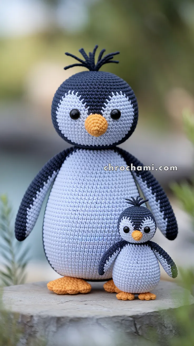 Amigurumi Penguin With Chick – FREE Crochet Pattern