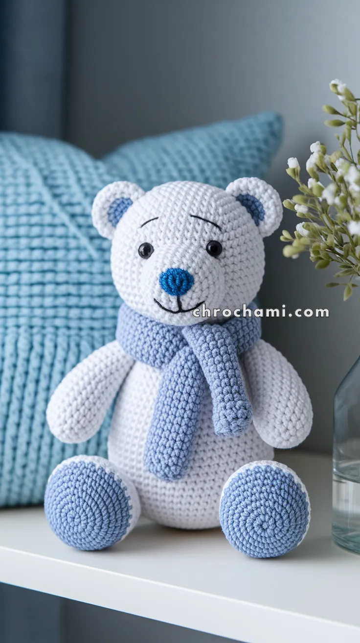 Amigurumi Polar Bear With Scarf – FREE Crochet Pattern