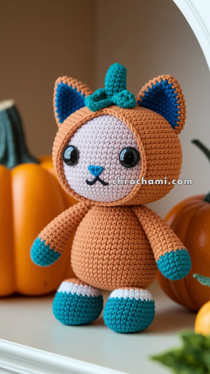 Amigurumi Pumpkin Cat – FREE Crochet Pattern