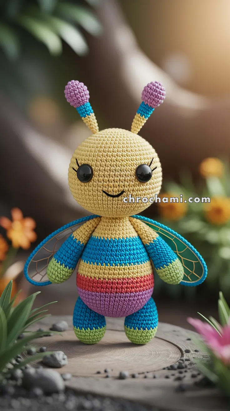 Amigurumi Rainbow Bee – FREE Crochet Pattern