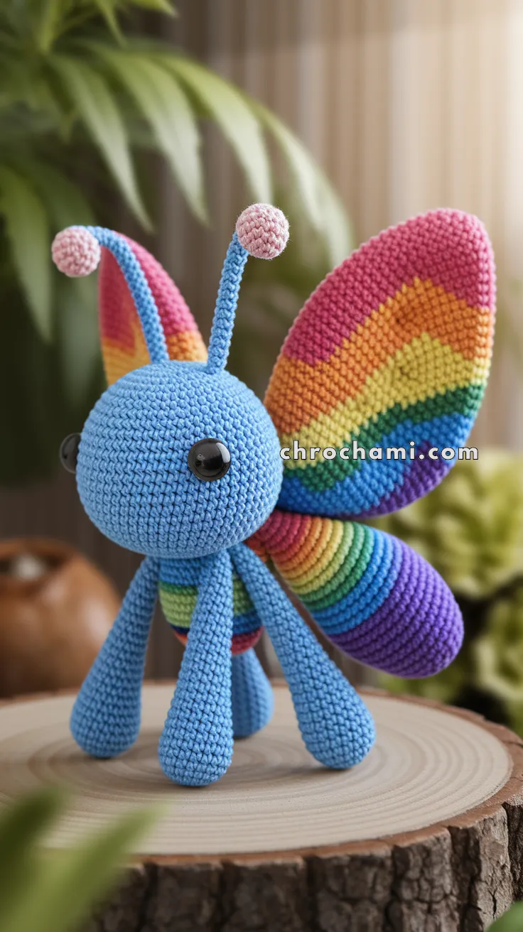 Amigurumi Rainbow Butterfly – FREE Crochet Pattern