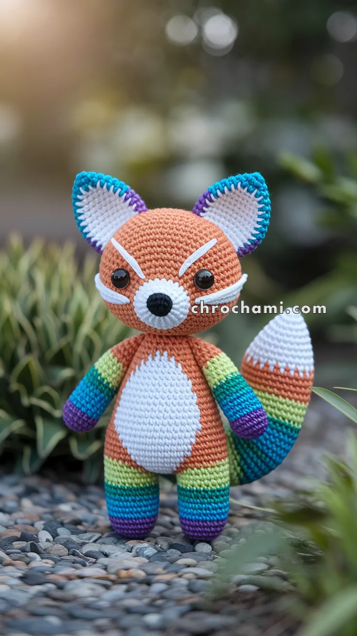 Amigurumi Rainbow Fox – FREE Crochet Pattern