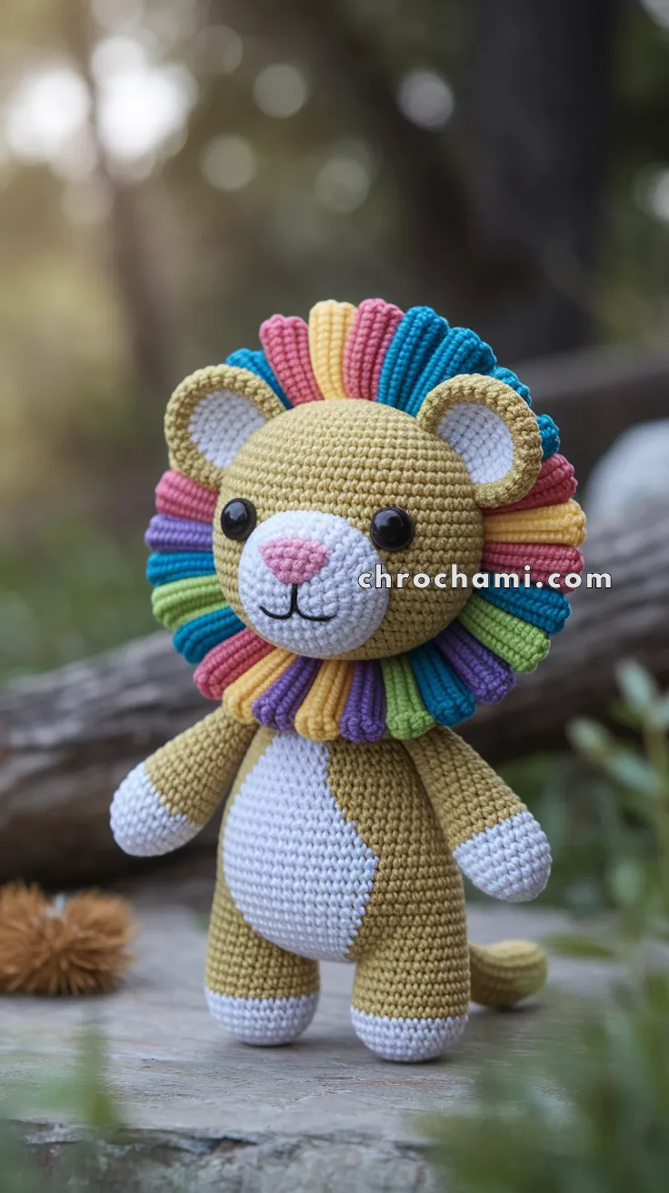 Amigurumi Rainbow Lion – FREE Crochet Pattern
