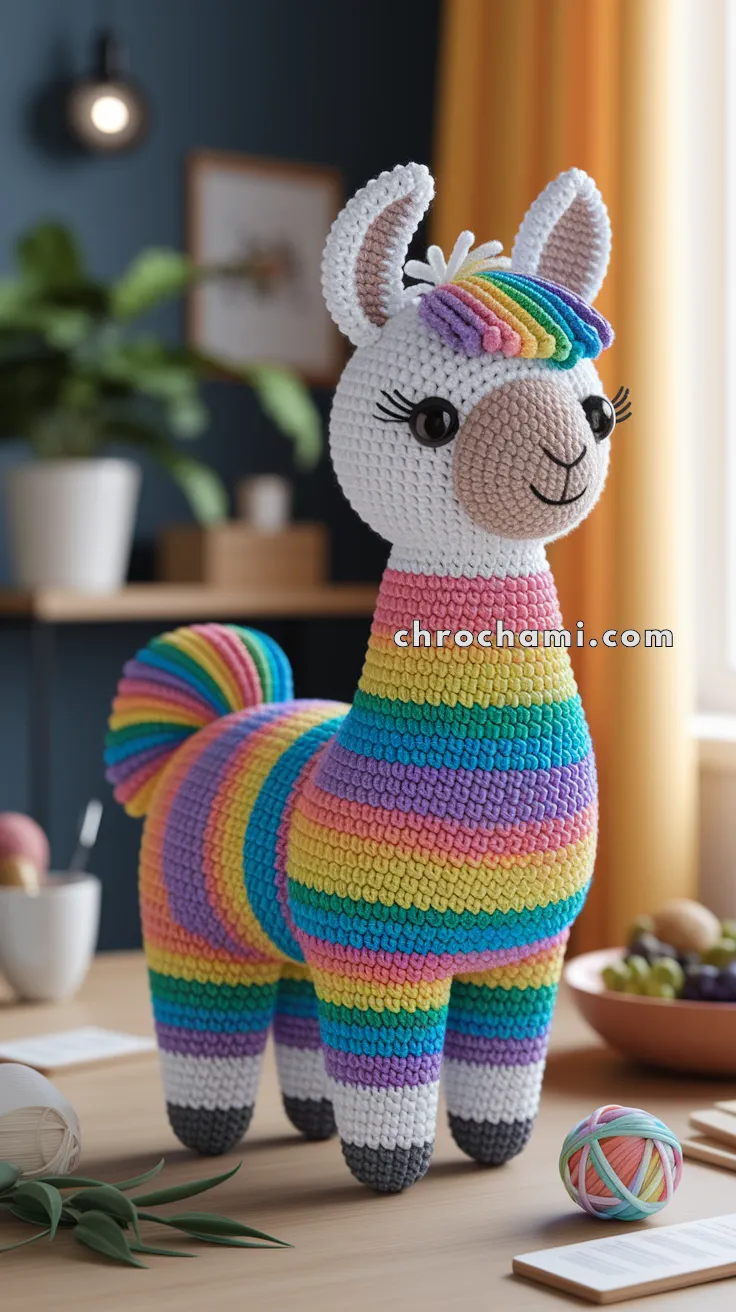 Amigurumi Rainbow Llama – FREE Crochet Pattern