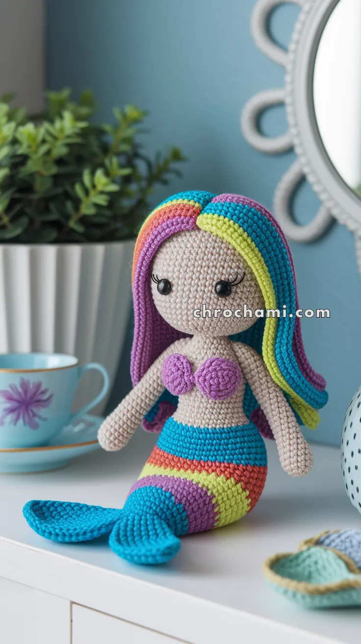 Amigurumi Rainbow Mermaid – FREE Crochet Pattern