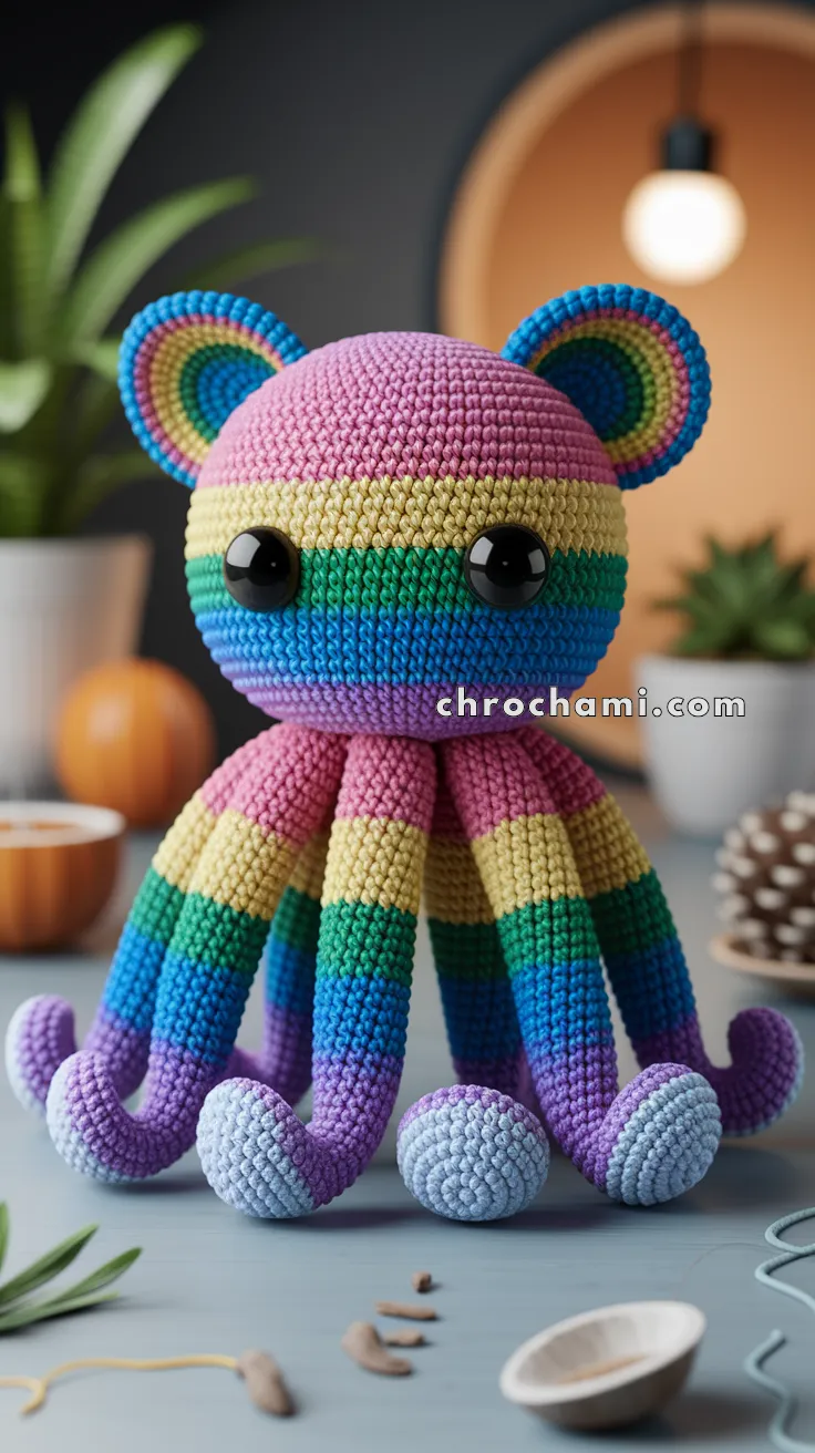 Amigurumi Rainbow Octopus – FREE Crochet Pattern