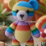 Amigurumi Rainbow Teddy Bear – FREE Crochet Pattern
