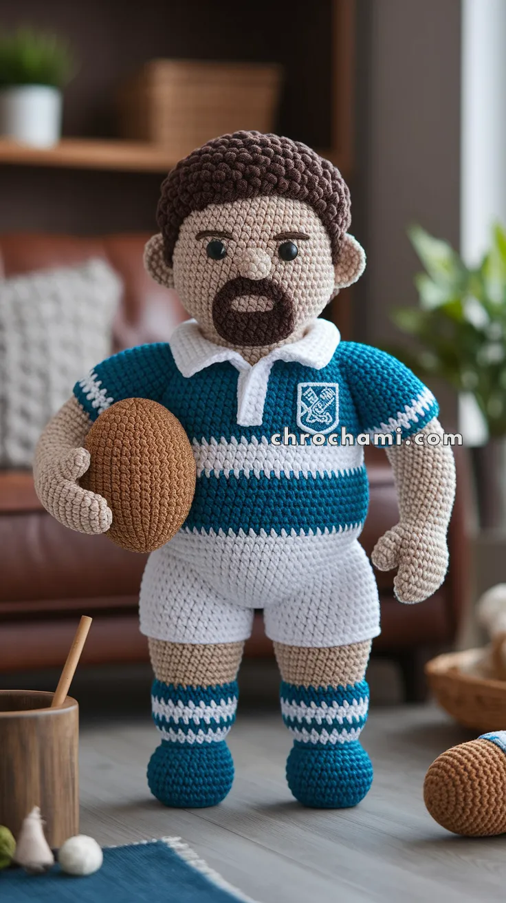 Amigurumi Rugby Player – FREE Crochet Pattern