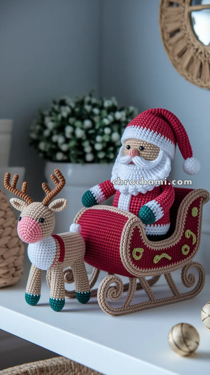 Amigurumi Santa’s Sleigh And Reindeers Set – FREE Crochet Pattern
