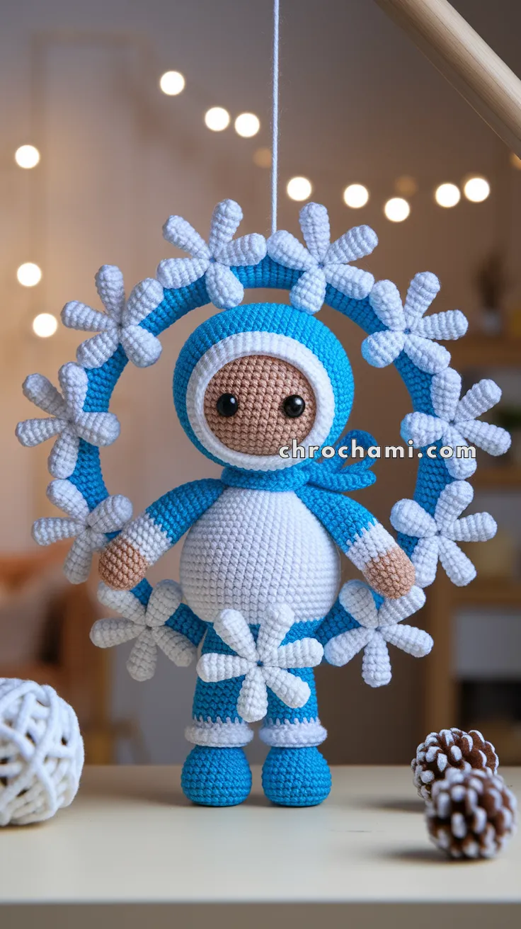 Amigurumi Snowflake Wreath – FREE Crochet Pattern
