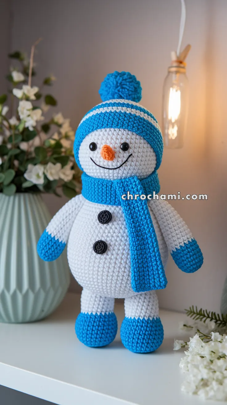 Amigurumi Snowman Scarf – FREE Crochet Pattern