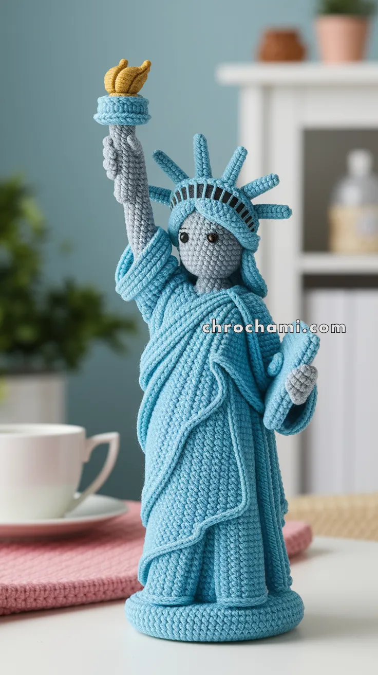 Amigurumi Statue Of Liberty – FREE Crochet Pattern