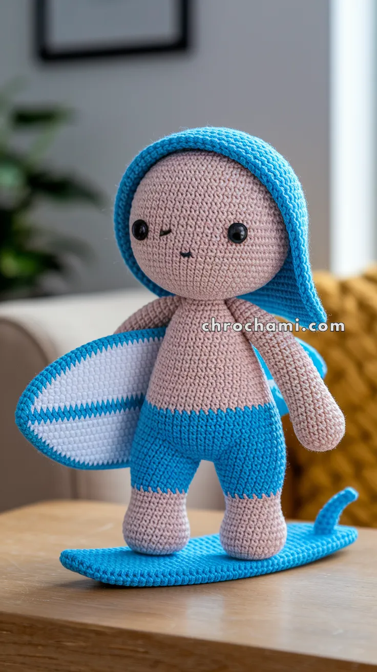 Amigurumi Surfboard Rider – FREE Crochet Pattern