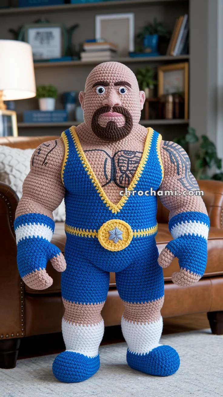 Amigurumi The Rock Dwayne Johnson – FREE Crochet Pattern