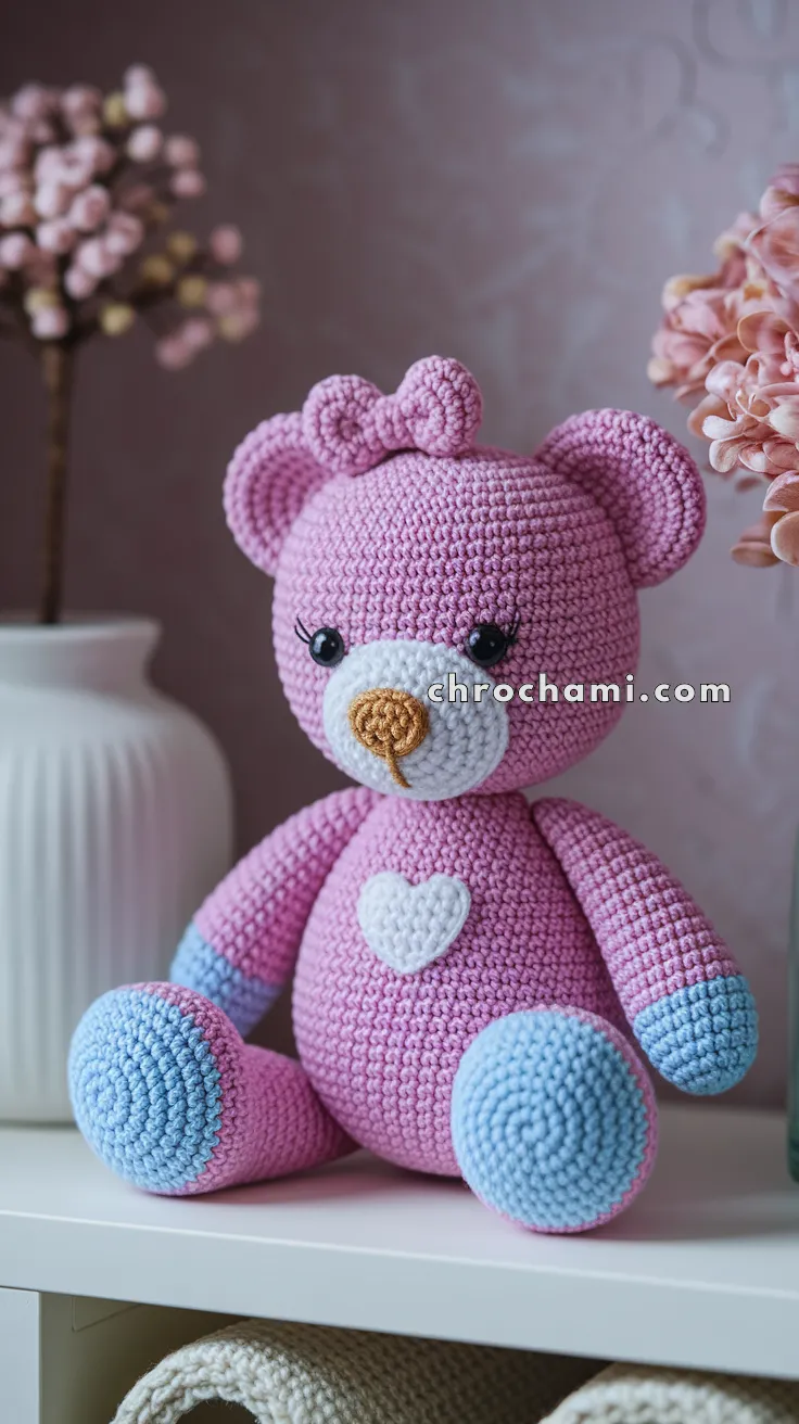 Amigurumi Valentine’s Day Teddy Bear – FREE Crochet Pattern