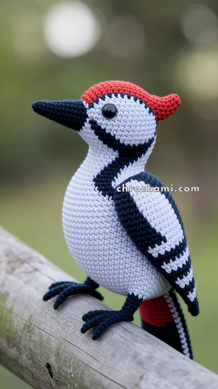 Amigurumi Woodpecker – FREE Crochet Pattern