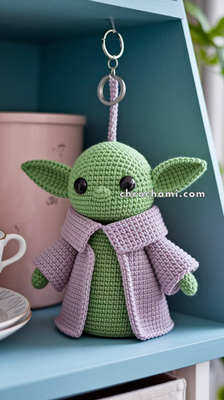 Amigurumi Yoda Keychain – FREE Crochet Pattern
